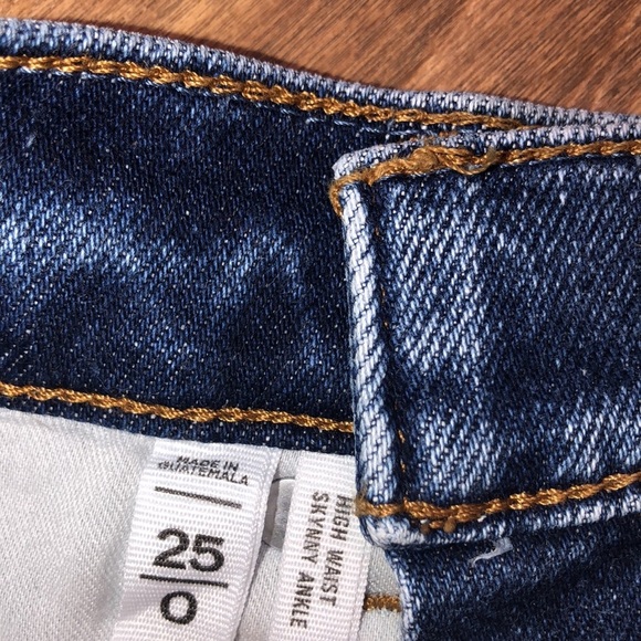 LOFT high waist skinny ankle jeans size 0/25 - Picture 11 of 11